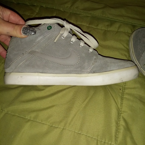 Nikes high tops grey womens sz 8 men sz6.5 - Picture 6 of 8